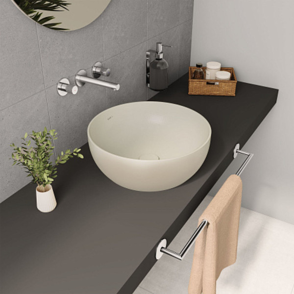 Раковина-чаша Vitra Outline Recycled 7992B066-0016, круглая, 41x41см, б/перелива, матовый тауп. Фото 2