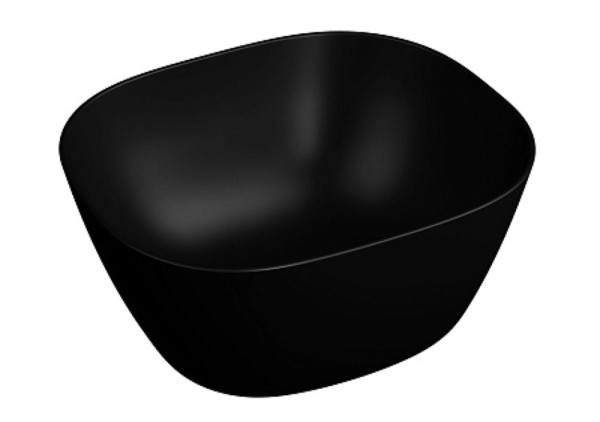 Раковина-чаша Vitra Plural 7811B483-0016, высокая, квадратная 45 cм, цвет Матовый Черный. Фото 1