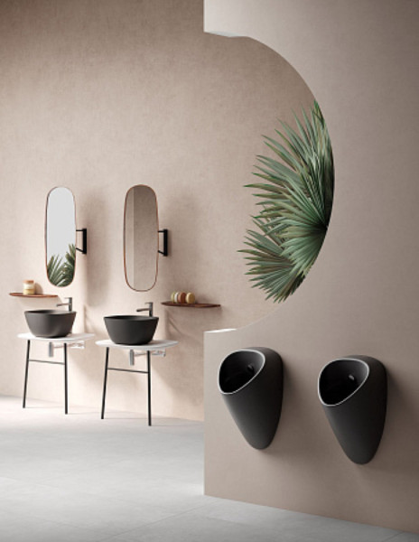 Раковина-чаша Vitra Plural 7811B483-0016, высокая, квадратная 45 cм, цвет Матовый Черный. Фото 2