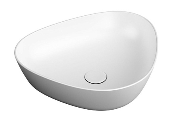 Раковина-чаша Vitra Plural 7812B401-0016, низкая, треугольная 47 cм, цвет Матовый Белый. Фото 1