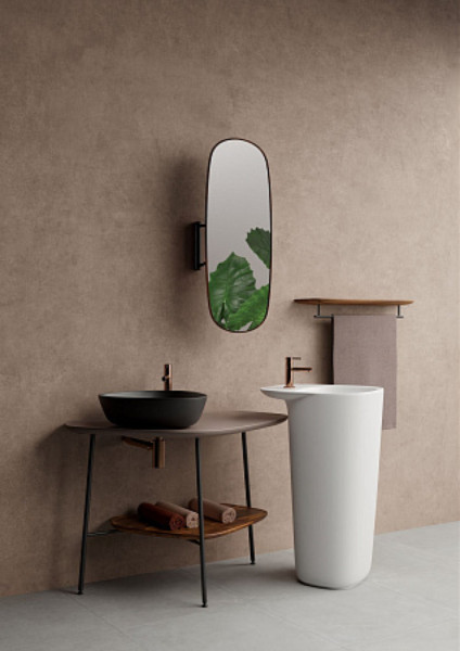 Раковина-чаша Vitra Plural 7812B483-0016, низкая, треугольная 47 cм, цвет Матовый Черный. Фото 2