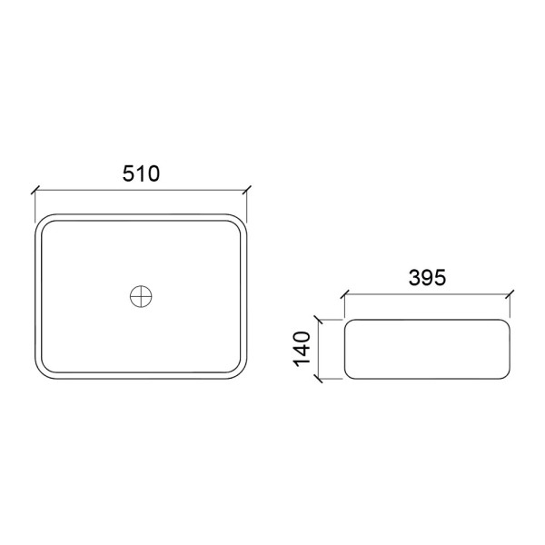 Раковина чаша WesnaArt KUBUS 3010-KUB13, белый. Фото 2