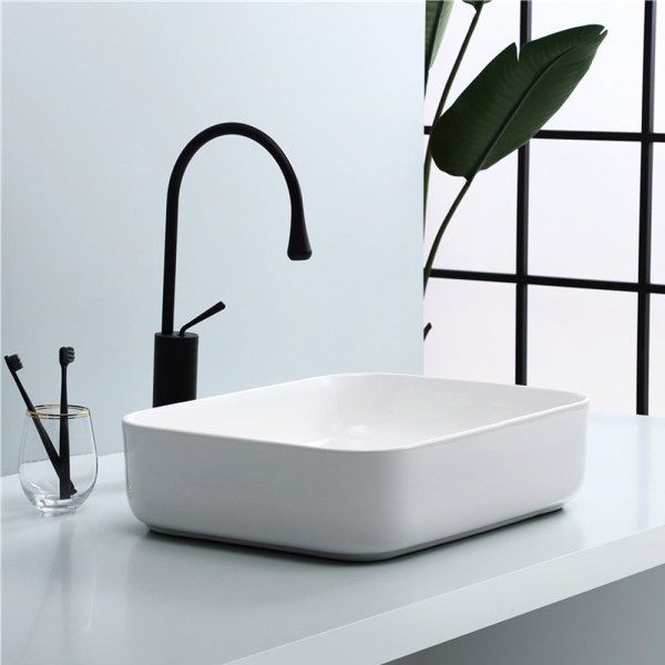 Раковина чаша WesnaArt KUBUS 3010-KUB13, белый. Фото 4