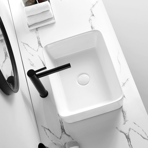 Раковина чаша WesnaArt KUBUS 3010-KUB13, белый. Фото 5