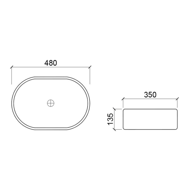 Раковина чаша WesnaArt NOVA 4030-NOV03, белый. Фото 2