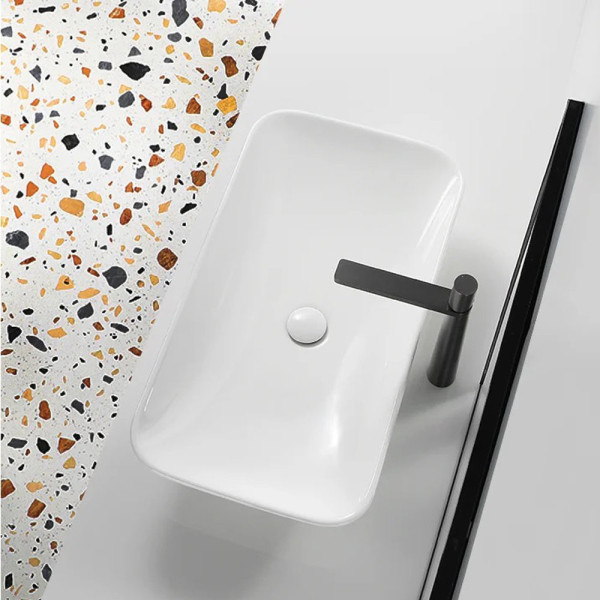 Раковина чаша WesnaArt OCEAN 4040-OCE12, белый. Фото 3