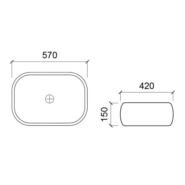 Раковина чаша WesnaArt ROUND 4050-ROU, белый. Фото 2