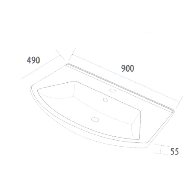 Раковина Dreja Альфа 90см 6660. Фото 2