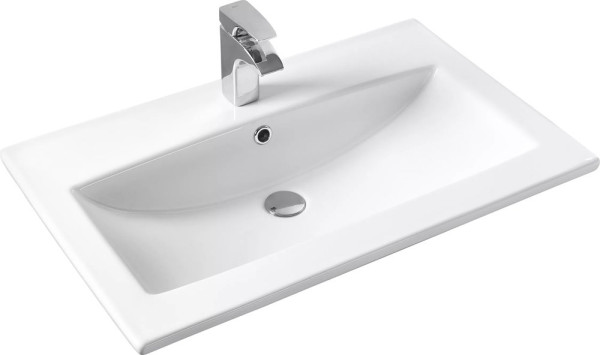 Раковина мебельная AQUATON 75х47х17.2, фарфор, цвет Белый (1WH501619). Фото 1