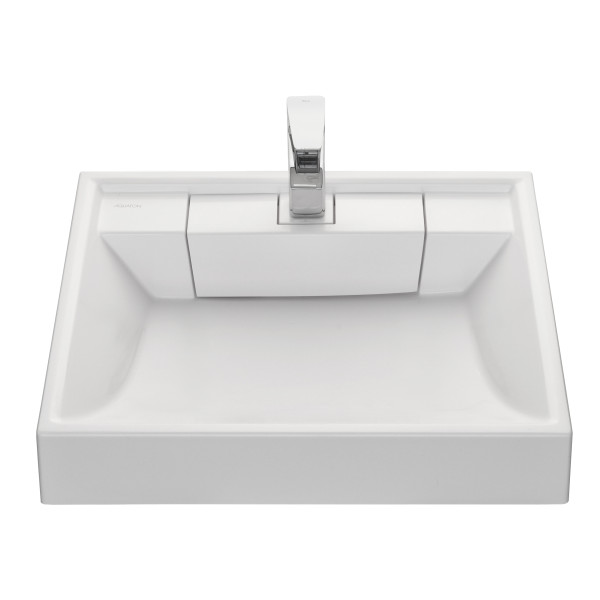 Раковина мебельная AQUATON Рейн 60х50х11, литьевой мрамор, цвет Белый (1A72103KRW010). Фото 1