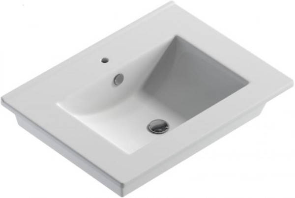 Раковина мебельная Sanita Luxe Quadro 60х47х16.4, керамика, цвет Белый (QDR60SLWB01). Фото 1