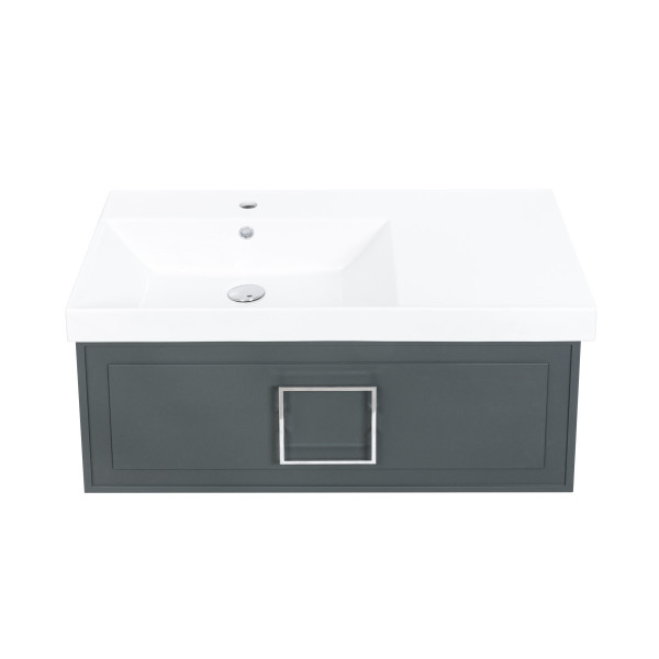 Раковина на тумбу La Fenice Cubo CU.NN.90L, чаша слева. Фото 3