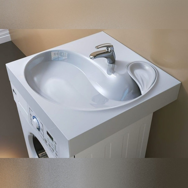 Раковина над стиральной машиной Maretti AS13SM73-844, белая. Фото 5