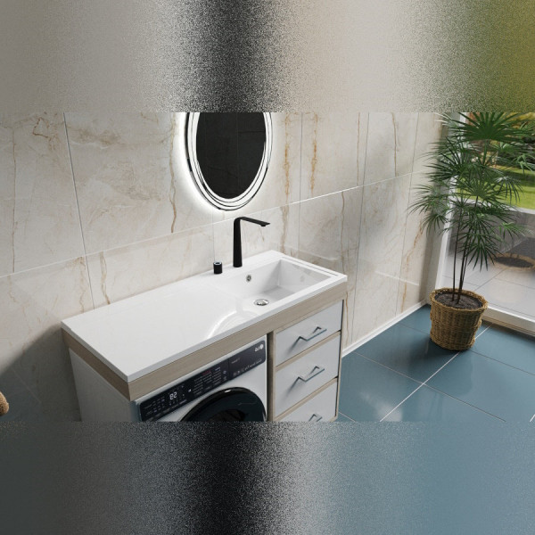 Раковина над стиральной машиной Maretti UM13SM44-844, белая. Фото 4