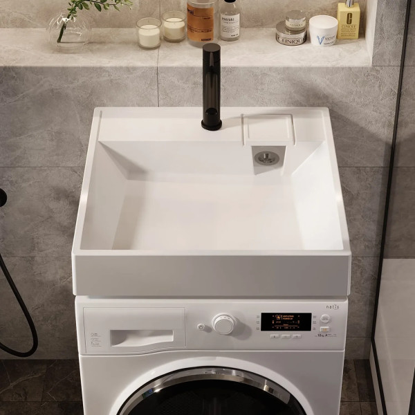 Раковина над стиральной машиной Paola Juno 600, белый. Фото 5