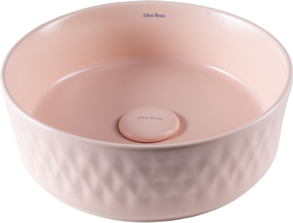 Раковина накладная Allen Brau Fantasy Romb 36 4.11033.SM розовый. Фото 1