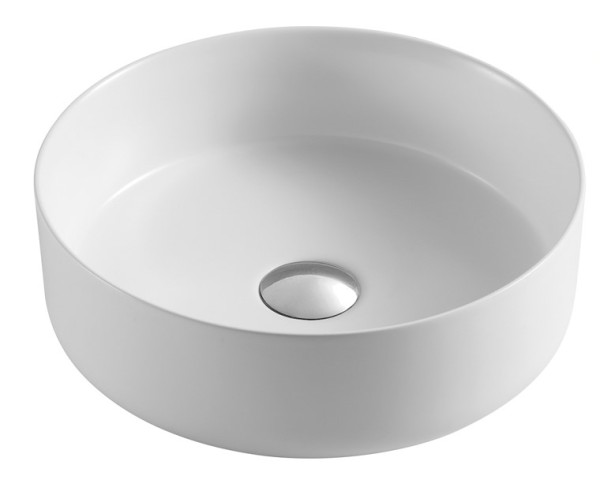 Раковина накладная Azario 35.5х35.5х12 фаянс, цвет Белый матовый (AZ3134MW). Фото 1