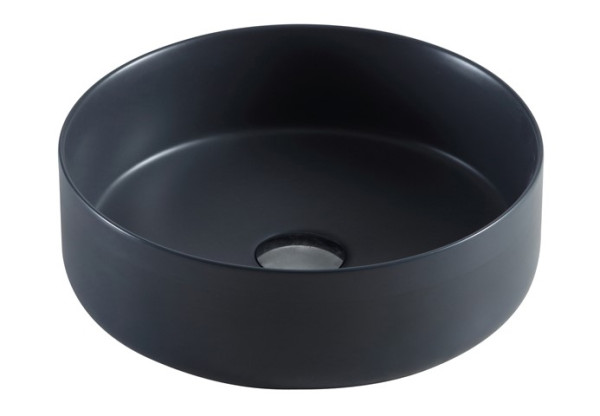 Раковина накладная Azario 35.5х35.5х12 фаянс, цвет Графитовый матовый (AZ3134MDG). Фото 1