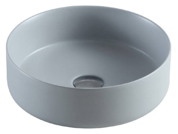 Раковина накладная Azario 35.5х35.5х12 фаянс, цвет Серый матовый (AZ3134MFG). Фото 1