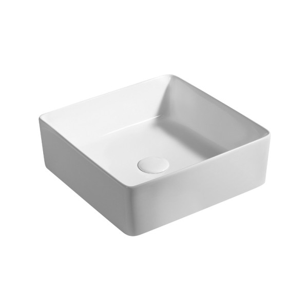 Раковина накладная Azario 39х39х13 фаянс, цвет Белый (AZ41120). Фото 1