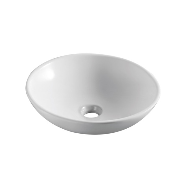 Раковина накладная Azario 40.5х9х12 фаянс, цвет Белый (AZ415). Фото 1