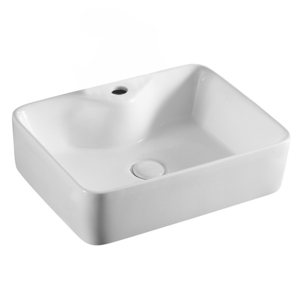 Раковина накладная Azario 49х38х13 фаянс, цвет Белый (AZ4569A). Фото 1