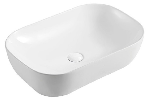 Раковина накладная Azario 50.5х40.5х14 фаянс, цвет Белый глянцевый (AZ2143SP). Фото 1