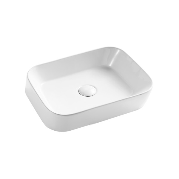 Раковина накладная Azario 50х38.5х12 фаянс, цвет Белый (AZ2242). Фото 1