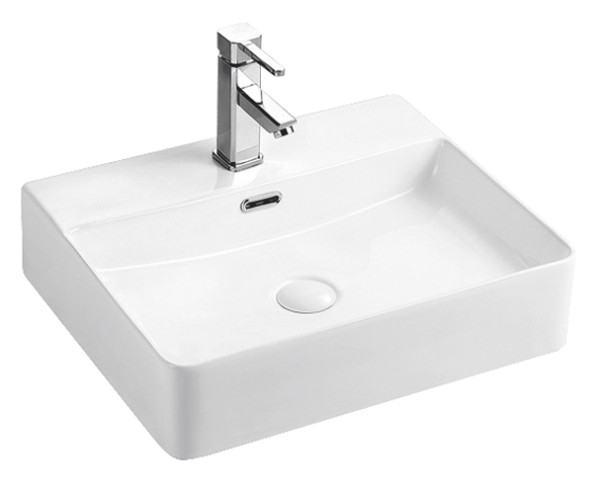 Раковина накладная Azario 51.5х42.5х13.5 фаянс, цвет Белый (AZ2173SSP). Фото 1