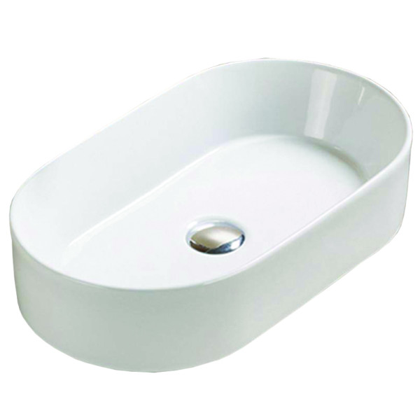 Раковина накладная Azario 52.5х30х11.5 фаянс, цвет Белый (AZ1048SP). Фото 1