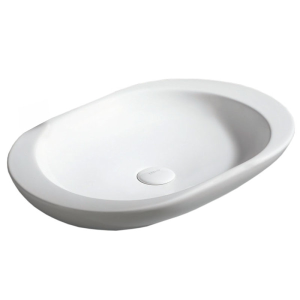 Раковина накладная Azario 59х40х10 фаянс, цвет Белый (AZ4542). Фото 1