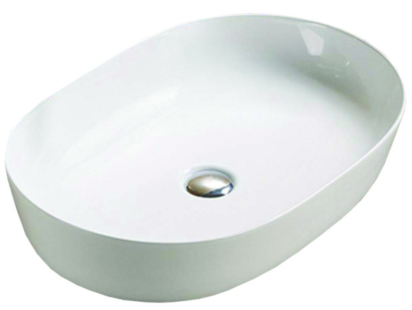 Раковина накладная Azario 60х41.5х13.5 фаянс, цвет Белый глянцевый (AZ2143PSP). Фото 1