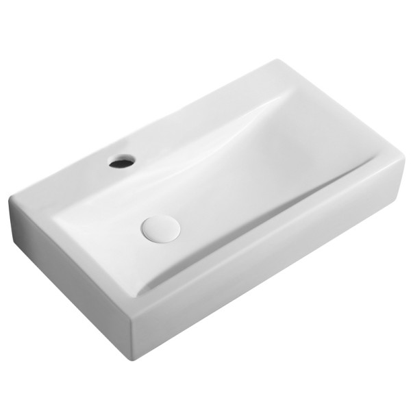 Раковина накладная Azario 66х37.5х12.5 фаянс, цвет Белый (AZ4310). Фото 1
