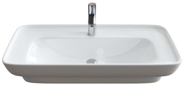 Раковина накладная EKOKERAMA Doppio 81х42х14 санфаянс, цвет Белый (0117). Фото 1