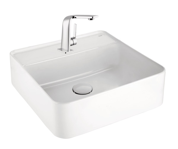 Раковина накладная Kale SMARTEDGE 45х45х17.5 керамика, цвет Белый (310200200016(7110210701)). Фото 1