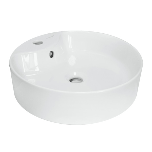 Раковина накладная Sanita Luxe Best Shelf 43х43х12 фарфор, цвет Белый (BST43SLWB01SH). Фото 1