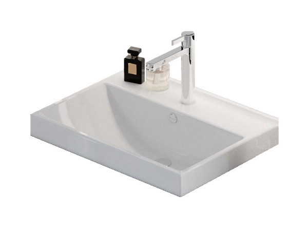 Раковина накладная Sanita Luxe Fest 60хх керамика, цвет Белый (FST60SLWB01). Фото 1