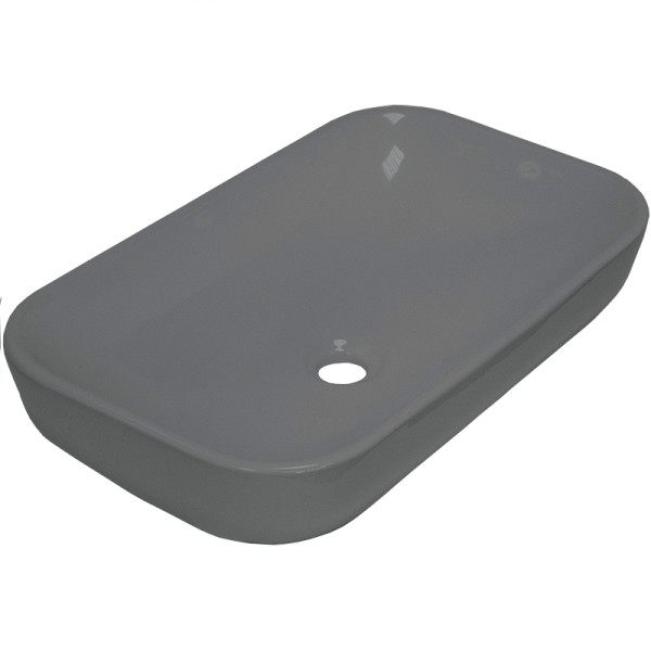 Раковина накладная Sanita Luxe Infinity 59.8х36.7х12.2 фарфор, цвет Серый матовый (INFSLWB25). Фото 1