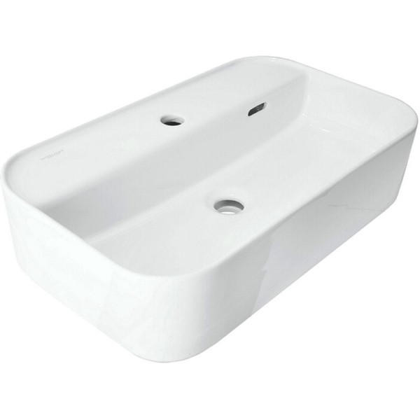 Раковина накладная Sanita Luxe Infinity Shelf 60х36х14 фарфор, цвет Белый (INF60SLWB01SH). Фото 1