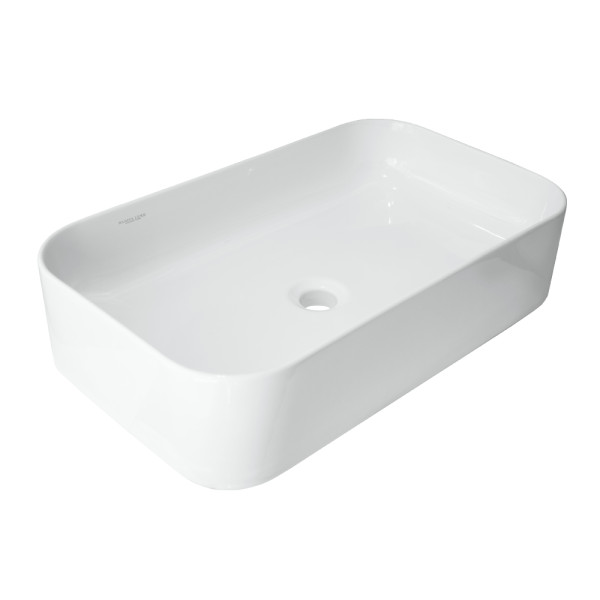 Раковина накладная Sanita Luxe Infinity Slim 60х36х14 фарфор, цвет Белый (INF60SLWB01S). Фото 1