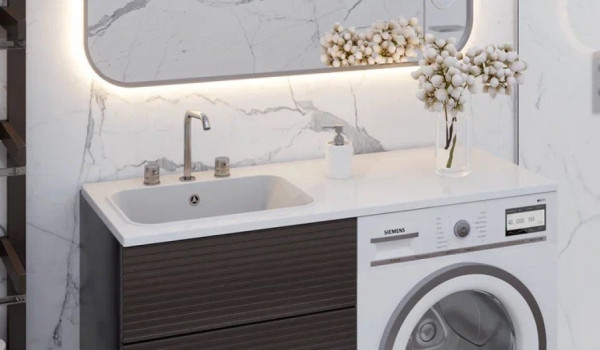 Раковина Paola Bella 1200 L, белый. Фото 5