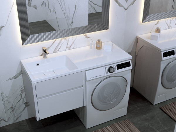 Раковина Paola Magenta 1200 L, белый. Фото 4