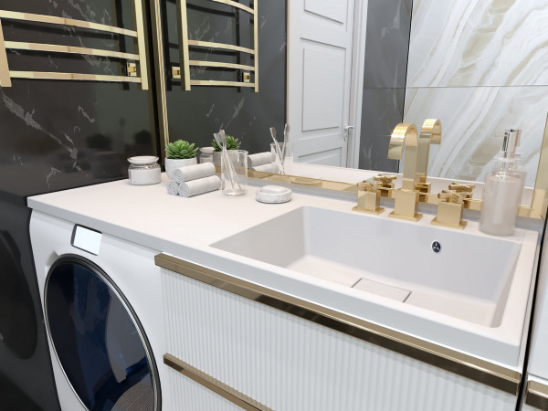 Раковина Paola Magenta 1200 R, белый. Фото 3