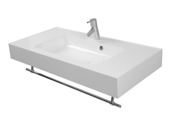 Раковина подвесная AQUATON Ричмонд 100х12х13.8 литьевой мрамор, цвет Белый (1A70603KRD010). Фото 1