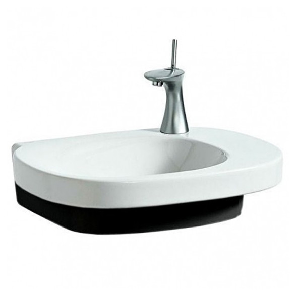 Раковина подвесная Laufen MIMO 60х44х14 санфарфор, цвет Бело-черный (8105560171041). Фото 1