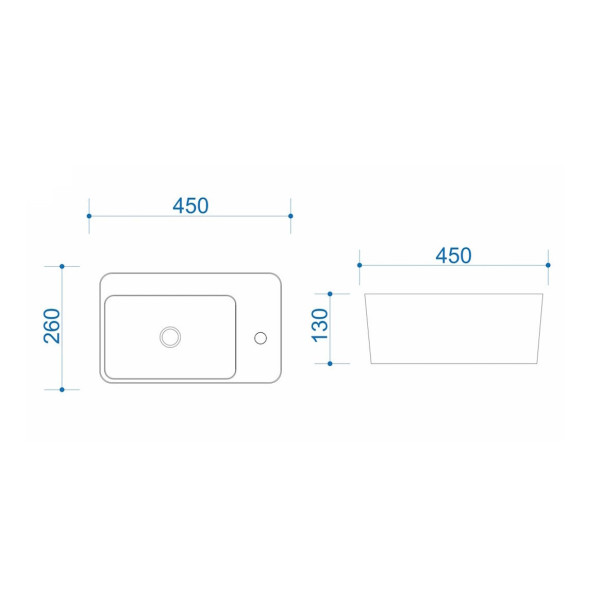 Раковина подвесная Maretti AR13PD30-844, белая. Фото 3