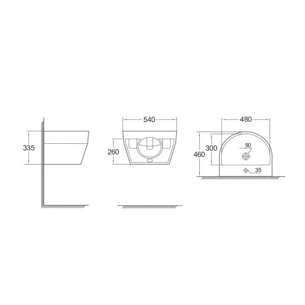 Раковина подвесная Olive s NAVARRA NR33146, белый. Фото 2