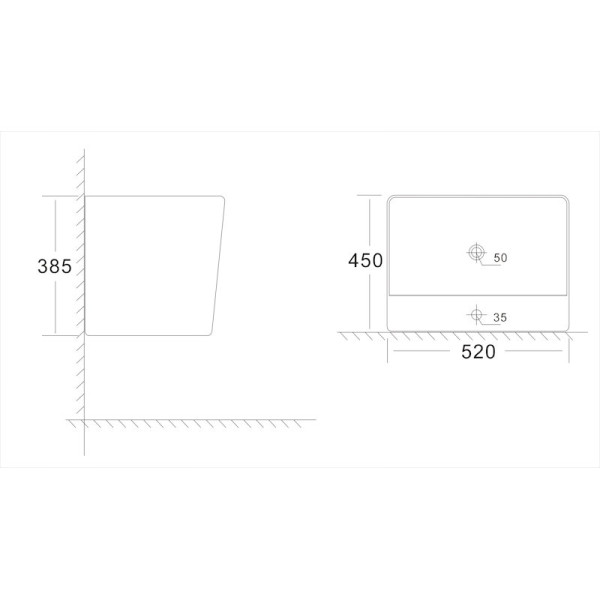 Раковина подвесная Olive s PORTO NEW PRN33146, белый. Фото 2