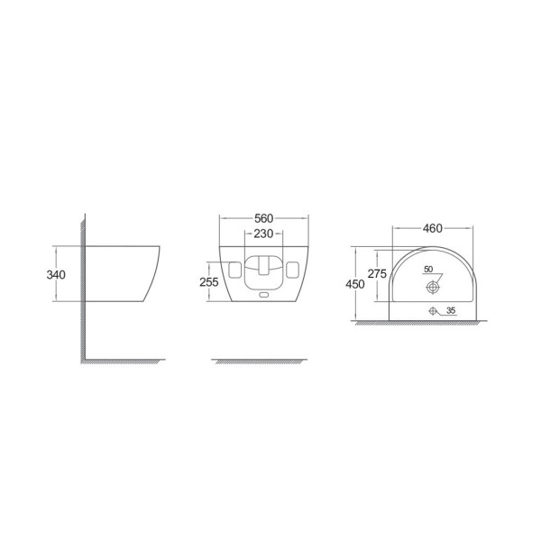Раковина подвесная Olive s TOSCANA TC33146, белый. Фото 2