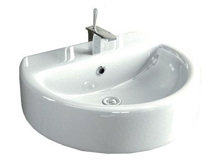 Раковина подвесная Sanita Luxe Best 55.8х44.8х17.4 керамика, цвет Белый (BSTSLWB01). Фото 1